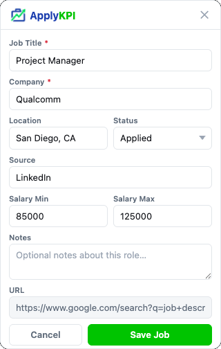 Large Chrome extension form view